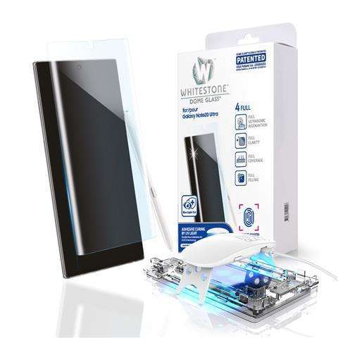 Gehärtetes Glas mit Whitestone Glass UV-Lampe für Galaxy Note 20 Ultra Clear