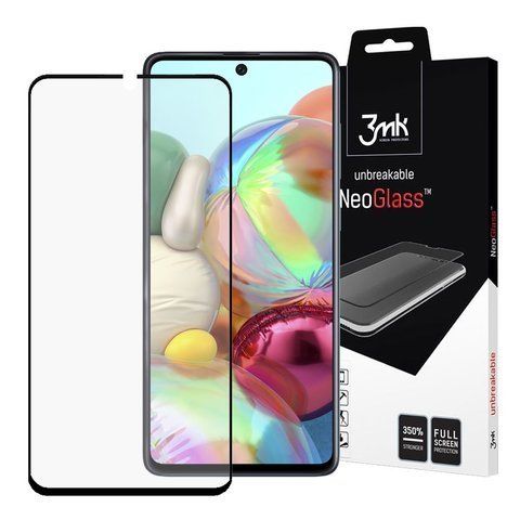 Glas 3mk NeoGlass 8H für Samsung Galaxy A71 rissfrei Schwarz