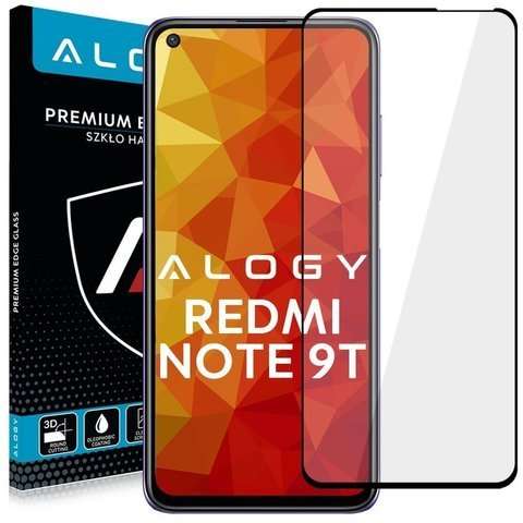 Glass Alogy Full Glue Hülle freundlich für Xiaomi Redmi Note 9T Black