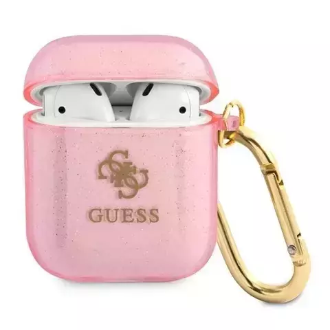 Guess GUA2UCG4GP AirPods decken die różowy/pink Glitter Collection ab