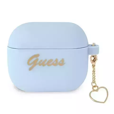 Guess GUA3LSCHSB AirPods 3 Cover niebieski/blue Silicone Charm Collection