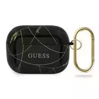 Guess GUACAPTPUCHBK AirPods Pro Hülle schwarz / schwarz Gold Chain Collection