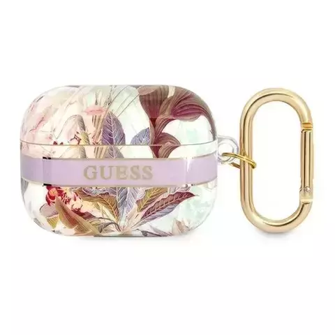 Guess GUAPHHFLU AirPods Pro cover fioletowy/lila Flower Strap Collection