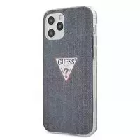 Guess GUHCP12MPCUJULDB iPhone 12/12 Pro 6.1 &quot;marineblau / dunkelblau Hardcase Jeans Collection