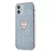 Guess GUHCP12SPCUJULLB iPhone 12 mini 5,4" niebieski/hellblaues Hardcase Jeans Collection