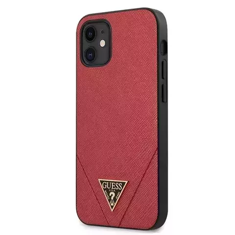 Guess GUHCP12SVSATMLRE iPhone 12 mini 5,4" Czerwony/Red Hardcase Saffiano