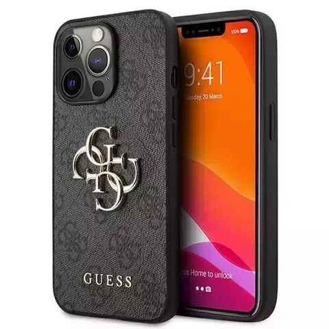 Guess GUHCP13X4GMGGR iPhone 13 Pro Max 6,7" szary/grey hardcase 4G Big Metal Logo