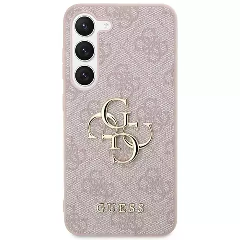 Guess GUHCS24M4GMGPI Hülle für Samsung Galaxy S24 S926 rosa/rosa Hardcase 4G Big Metal Logo