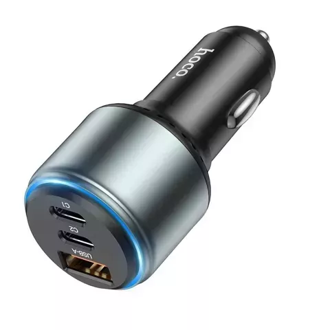 HOCO USB A Autoladegerät 2 x Typ C PD QC 95W NZ9 schwarz