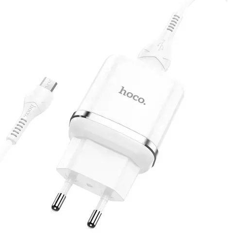 HOCO USB A Wandladegerät USB A auf Micro USB QC3.0 Kabel 3A 18W N3 weiß