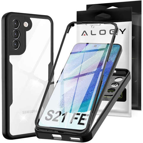 Handyhülle Armored 360 Case Alogy Armor für Samsung Galaxy S21 FE / 5G Schwarz