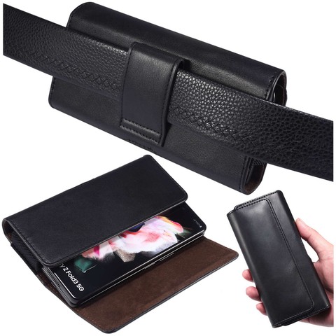 Handyhülle für Gürtel, Leder-Holsterhülle 6,8 Alogy Wallet, universelle Hülle für Handygürtel, Schwarz