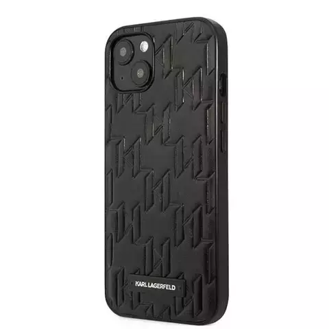 Handyschutzhülle Karl Lagerfeld KLHCP13SMNMP1K für Apple iPhone 13 Mini 5.4" Hardcase schwarz/schwarz Monogram Plaque