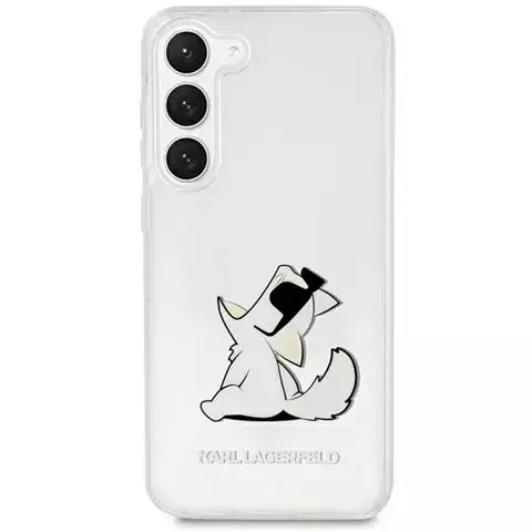 Handyschutzhülle Karl Lagerfeld KLHCS23MCFNRC für Samsung Galaxy S23 Plus S916 transparentes Hardcase Choupette Fun