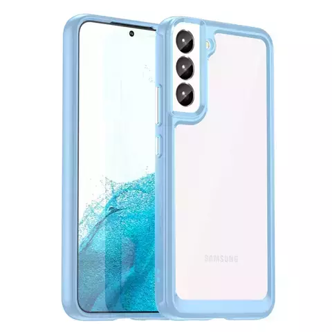 Handyschutzhülle Outer Space Case für Samsung Galaxy S23 Plus Hülle mit flexiblem Rahmen blau