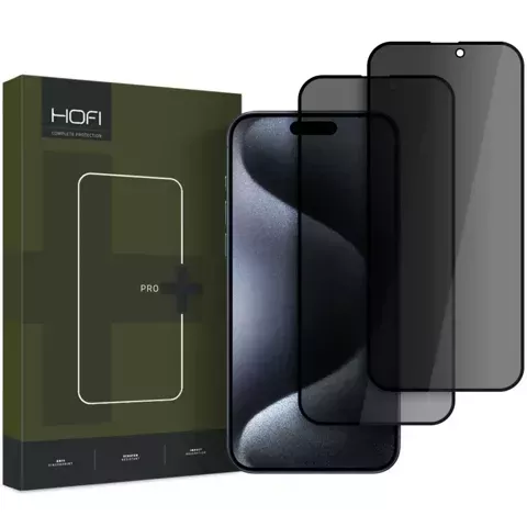 Hofi Anti Spy Glass Pro 2er-Pack für iPhone 16 Pro Privatsphäre