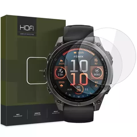 Hofi Glass Pro 2er-Pack gehärtetes Glas für Garmin Fenix ​​​​8 (47 mm) klar