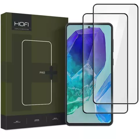 Hofi Glass Pro 2er-Pack gehärtetes Glas für Samsung Galaxy M55 5G Schwarz