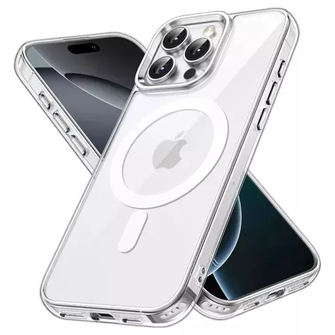 Hülle für Apple iPhone 16 Pro Max Alogy Anti-Shock Hybrid Case für MagSafe Transparent