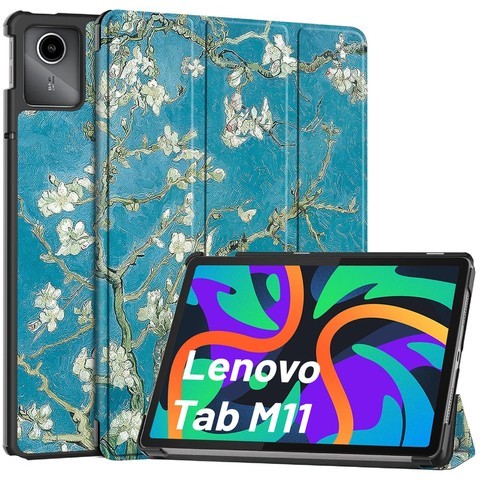 Hülle für Lenovo Tab M11 10,95 Zoll TB330FU / TB330XU / TB331FC Tablet-Abdeckung Case Alogy Book Cover Blühender Mandelbaum (Van Gogh) Glas-Eingabestift