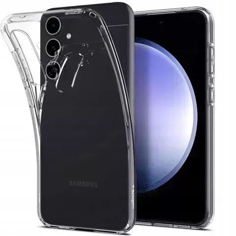 Hülle für Samsung Galaxy S23 FE Spigen Liquid Case, transparente Rückseite, kristallklares Glas