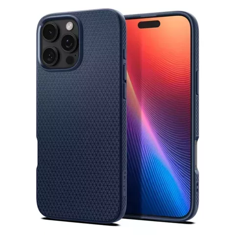 Hülle für iPhone 16 Pro Spigen Liquid Crystal Schutzhülle Marineblau