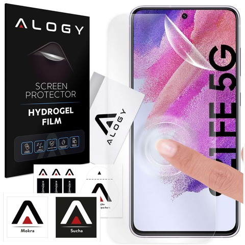 Hydrogelfolie für Samsung Galaxy S21 FE, schützender Telefonbildschirm, Alogy Hydrogelfolie