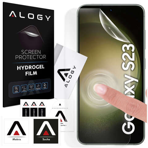 Hydrogelfolie für Samsung Galaxy S23, schützendes Telefondisplay, Alogy Hydrogelfolie