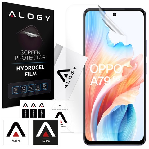 Hydrogelfolie für den Displayschutz des Oppo A79 5G-Telefons Alogy Hydrogelfolie