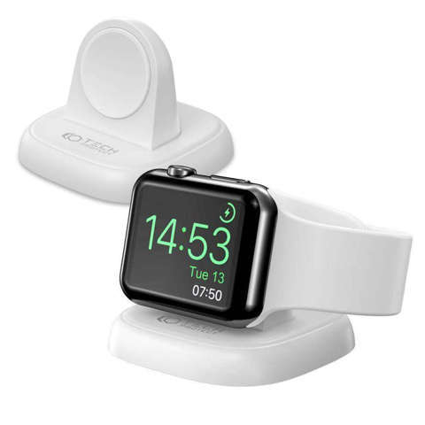 Induktives Ladegerät für Apple Watch Qi Wireless Charger Stand White