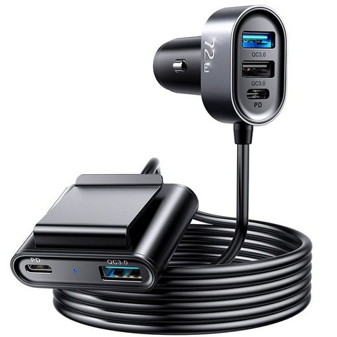 Joyroom JR-CL05 Autoladegerät 3x USB 2x USB-C 1,5m 72W Schwarz