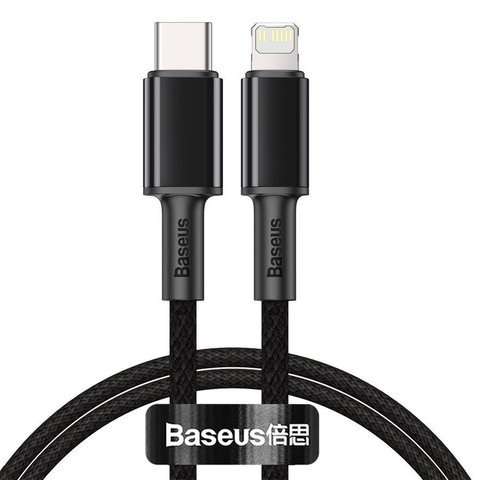 Kabel 2m Baseus Density przewód USB-C Typ C auf Lightning PD 20W 5A Schwarz