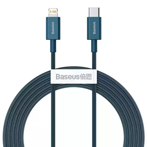 Kabel USB-C für Lightning Baseus Superior Series, 20W, PD, 2m (niebieski)