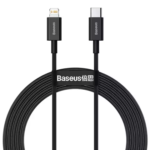 Kabel USB-C für Lightning Baseus Superior Series, 20W, PD, 2m (schwarz)