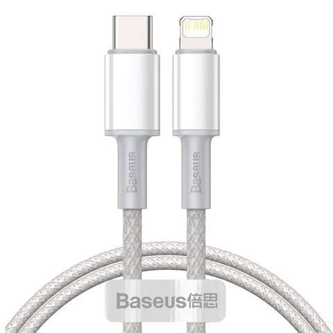 Kabel przewód Baseus USB-C Typ C mit Lightning PD 20W 1m Weiß