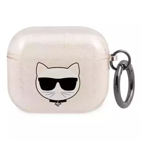 Karl Lagerfeld KLA3UCHGD AirPods 3 Hülle złoty/gold Glitter Choupette