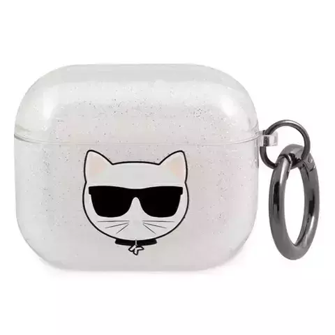 Karl Lagerfeld KLA3UCHGS AirPods 3 Cover srebrny/silver Glitter Choupette