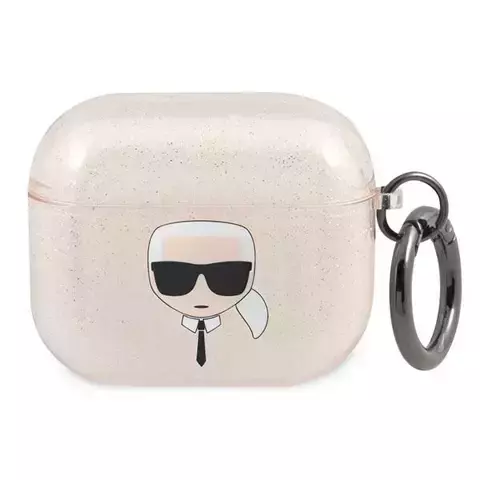 Karl Lagerfeld KLA3UKHGD AirPods 3 Cover złoty/gold Glitter Karl`s Head