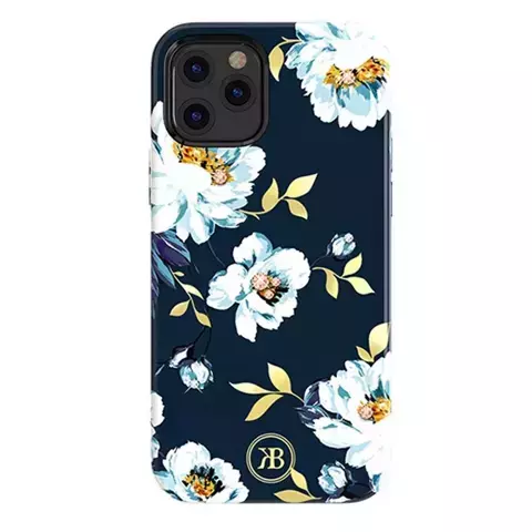 Kingxbar Blossom Hülle verziert mit originalen Swarovski-Kristallen iPhone 12 mini mehrfarbig (Gardenia)