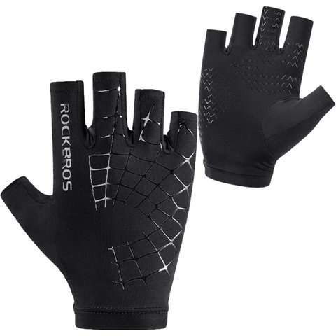 L Fahrradhandschuhe Unisex RockBros Fingerlose Fahrradhandschuhe atmungsaktiv