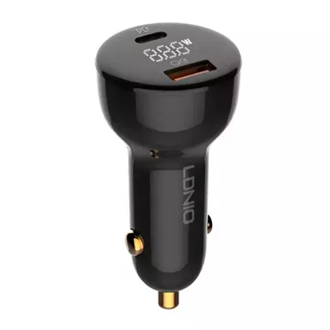 LDNIO C101 Autoladegerät, USB USB-C, 100 W USB-C-zu-USB-C-Kabel (Schwarz)