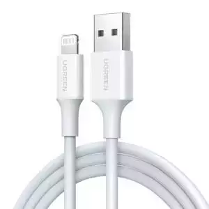 Lightning-auf-USB-Kabel UGREEN 2.4A US155, 0,25 m (weiß)