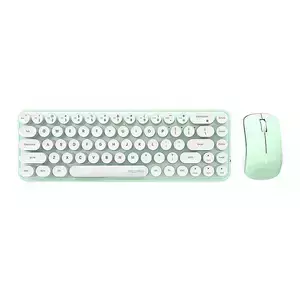 MOFII Bean 2.4G Kabelloses Tastatur-Maus-Set (Weiß-Grün)