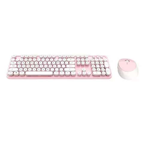 MOFII Sweet 2.4G Kabelloses Tastatur-Maus-Set (Weiß-Pink)