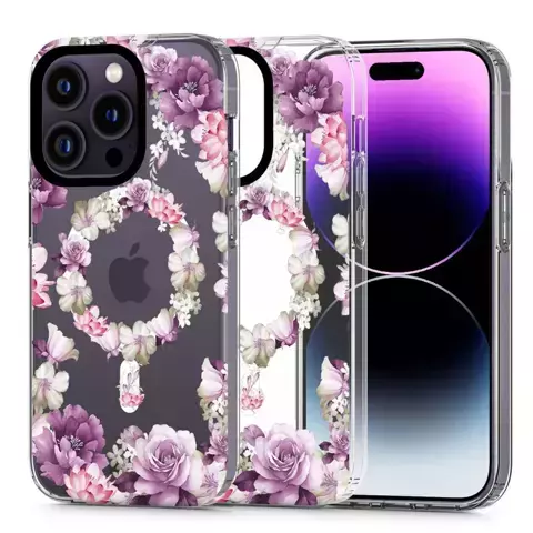 Magmood Schutzhülle für MagSafe für Apple iPhone 14 Pro Rose Floral