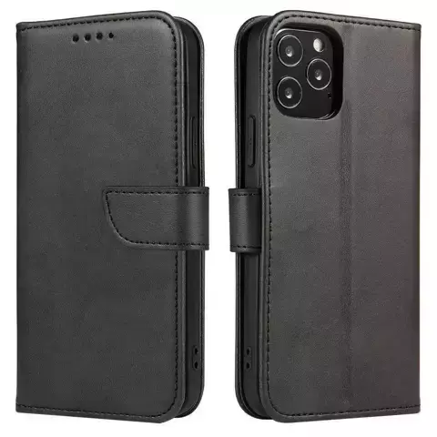 Magnet Case elegante Hülle mit Überschlag und Standfunktion für Samsung Galaxy A73 schwarz