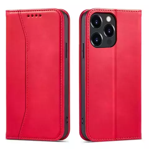 Magnet Fancy Case Case für iPhone 13 Pro Cover Card Wallet Card Stand Rot