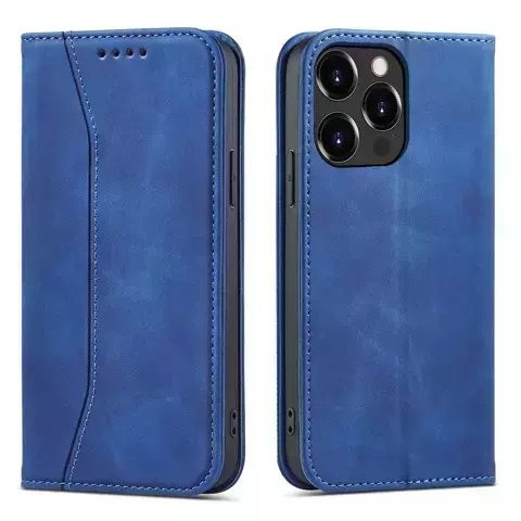 Magnet Fancy Case für iPhone 13 Pro Cover Card Wallet Card Stand Blau