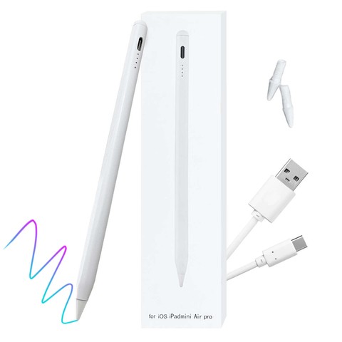 Magnetischer Bleistift, Präzisionsmarkierungs- und Skizzierstift für Apple iPad Pro/Air/Mini, Weiß