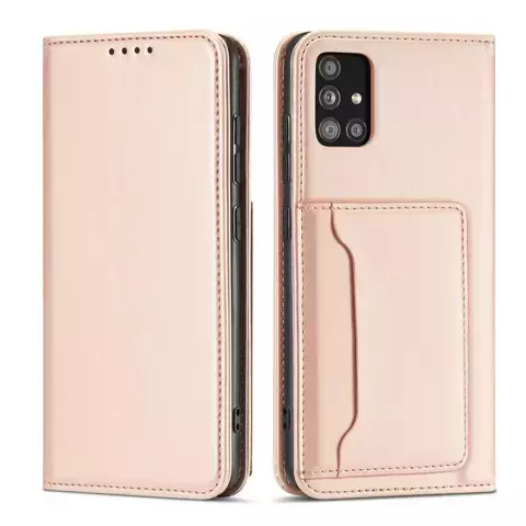 Magnetkartenetui für Xiaomi Redmi Note 11 Pro Pouch Wallet Card Holder Pink